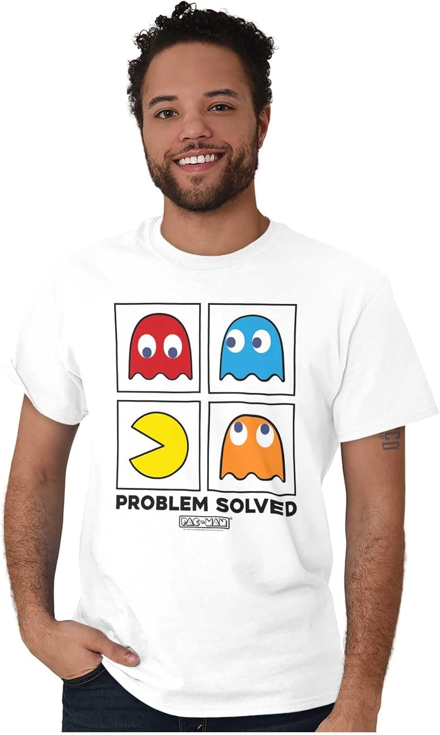 image:imageBrisco Brands Problem Solved Pacman Graphic T Shirt Men or WomenWhite