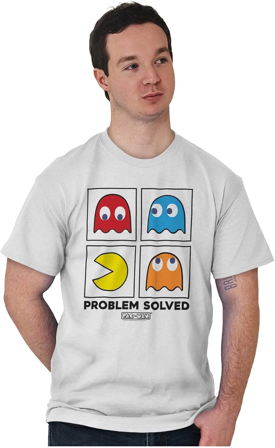 image:imageBrisco Brands Problem Solved Pacman Graphic T Shirt Men or WomenWhite