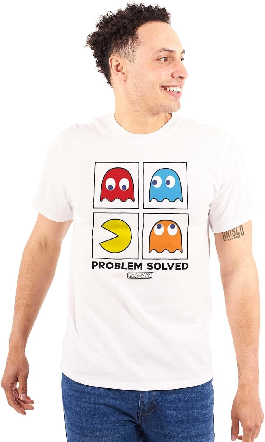 image:imageBrisco Brands Problem Solved Pacman Graphic T Shirt Men or WomenWhite