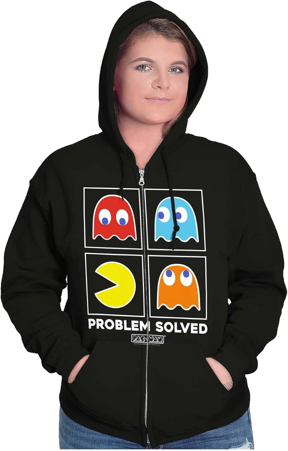 image:imageBrisco Brands Problem Solved Pacman Zip Up Hoodie Mens Womens