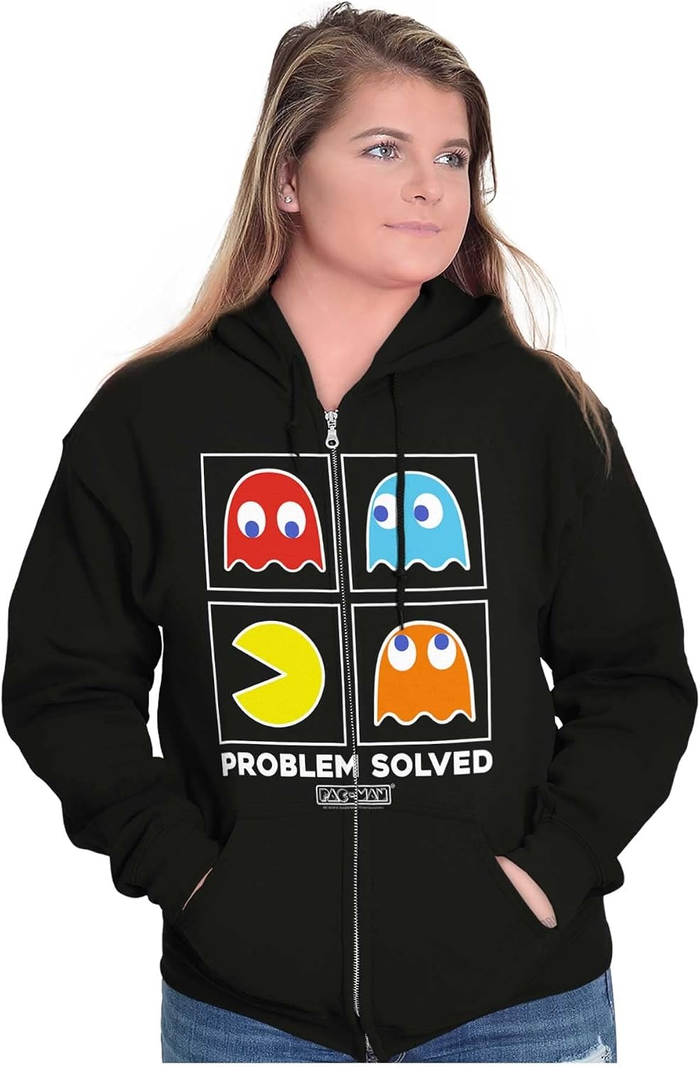 image:imageBrisco Brands Problem Solved Pacman Zip Up Hoodie Mens Womens