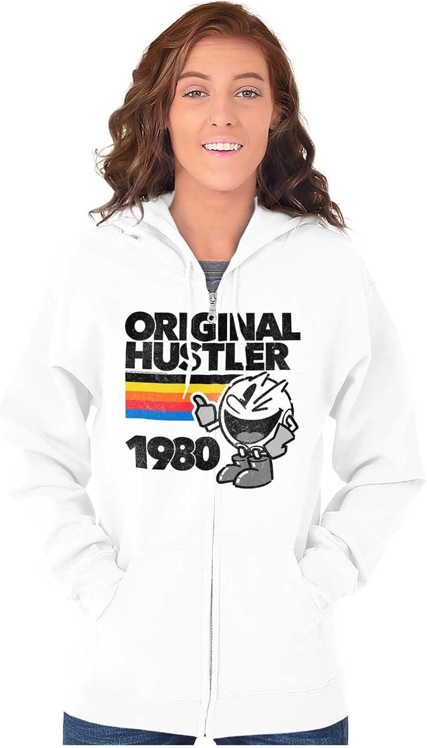 image:imageBrisco Brands Vintage Original Hustler PACMAN Game Zip Up Hoodie Mens Womens