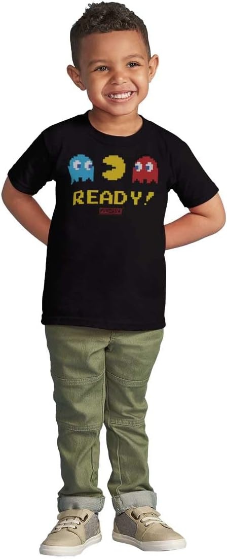 image:imagePacman 1980s Vintage Video Game Toddler Boy Girl T ShirtBlack