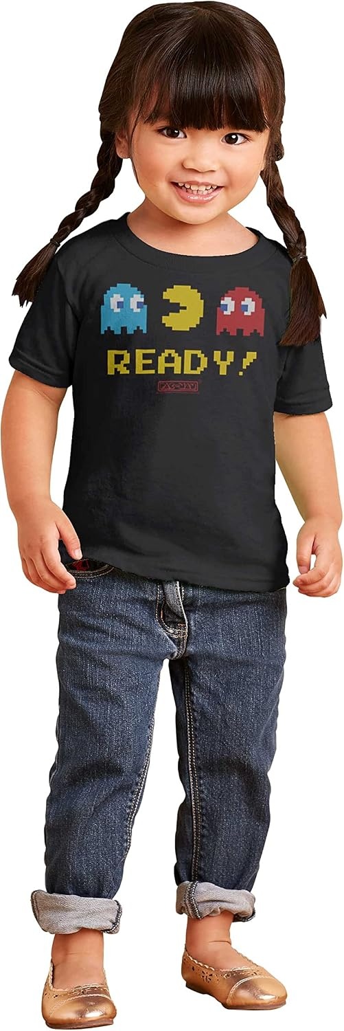 image:imagePacman 1980s Vintage Video Game Toddler Boy Girl T ShirtBlack