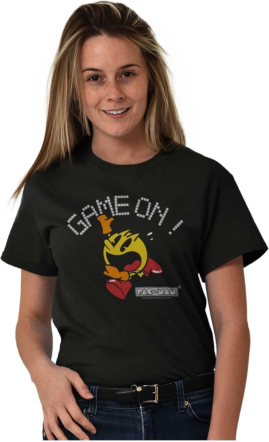 image:imagePacman Game On Retro 1980s Gaming Graphic T Shirt Men or WomenBlack