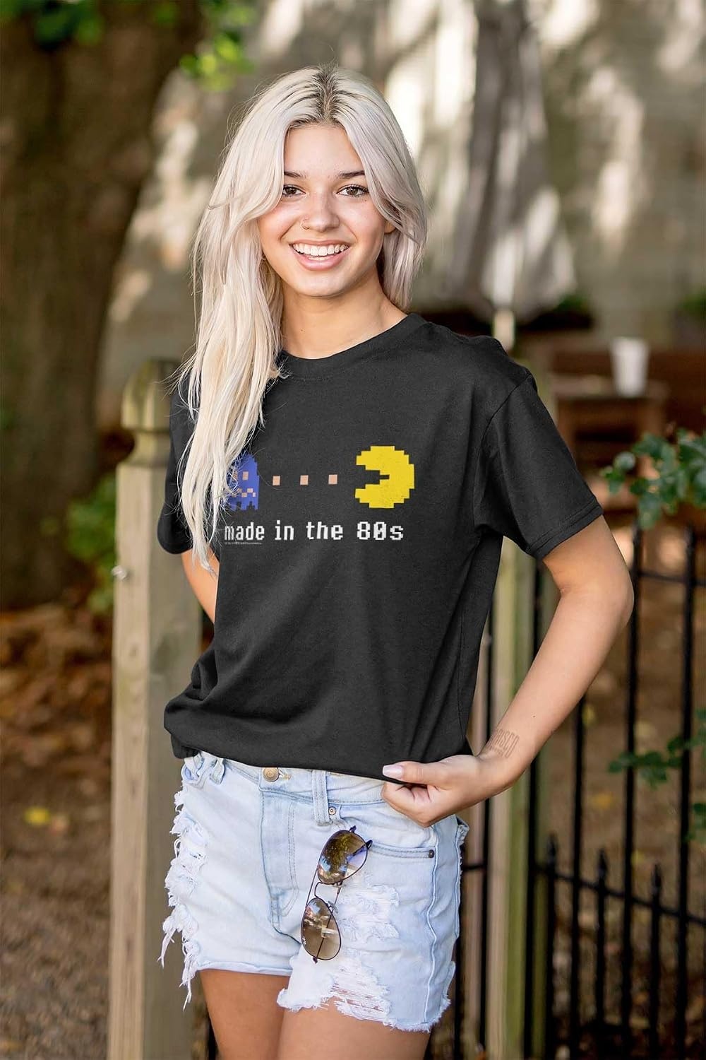 image:imagePacman Made in The 80s 1980s Kid Graphic T Shirt Men or WomenBlack