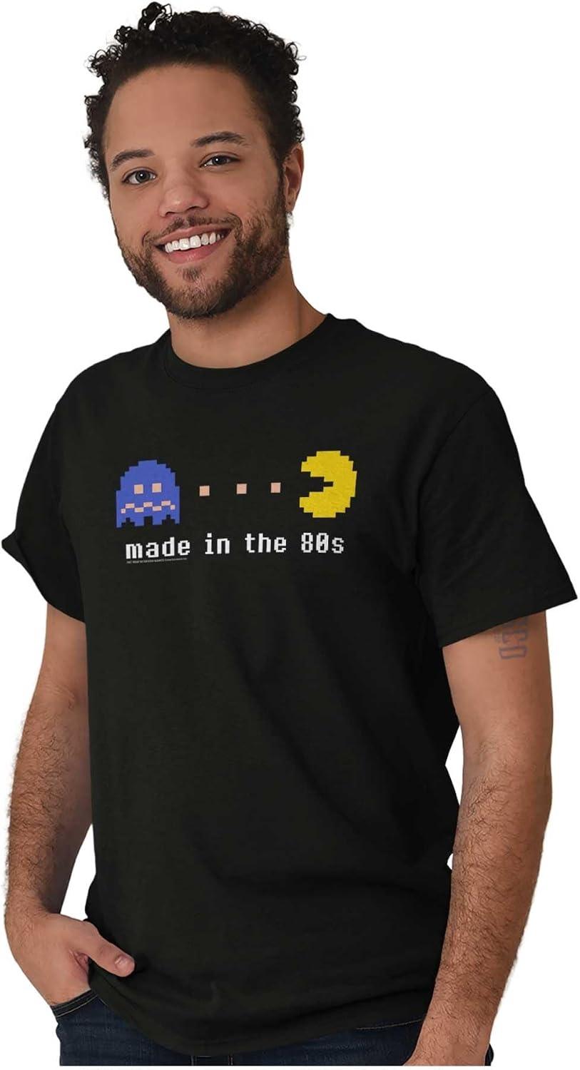 image:imagePacman Made in The 80s 1980s Kid Graphic T Shirt Men or WomenBlack