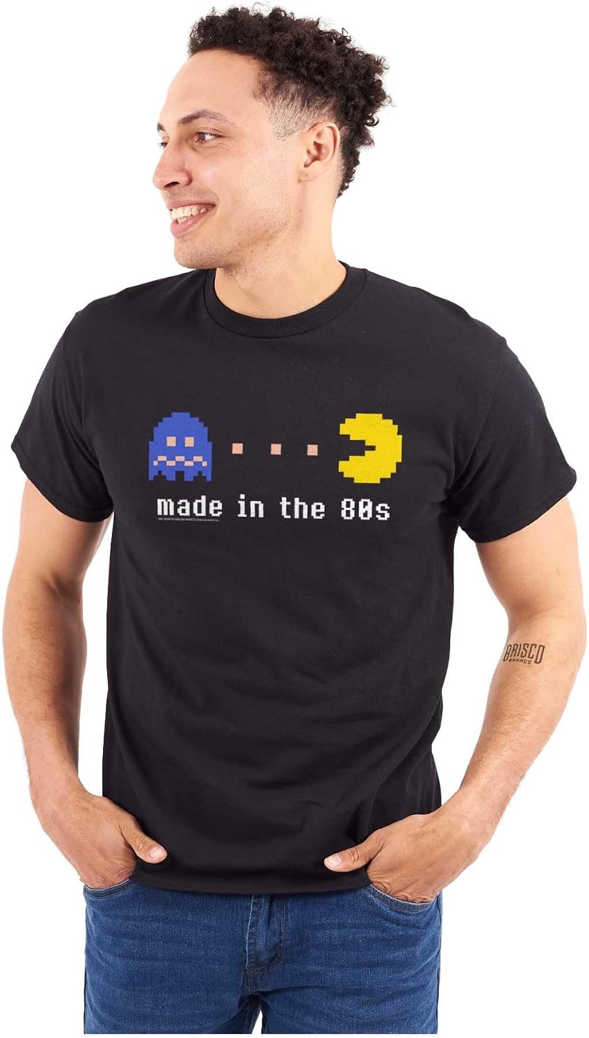 image:imagePacman Made in The 80s 1980s Kid Graphic T Shirt Men or WomenBlack