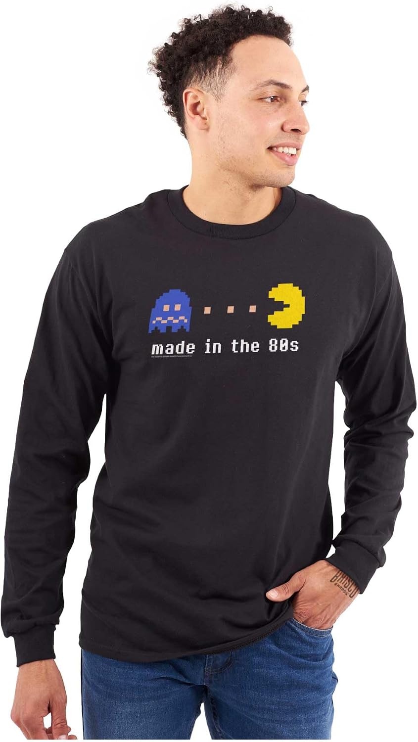image:imagePacman Made in The 80s 1980s Kid Long Sleeve Tshirt Men WomenBlack