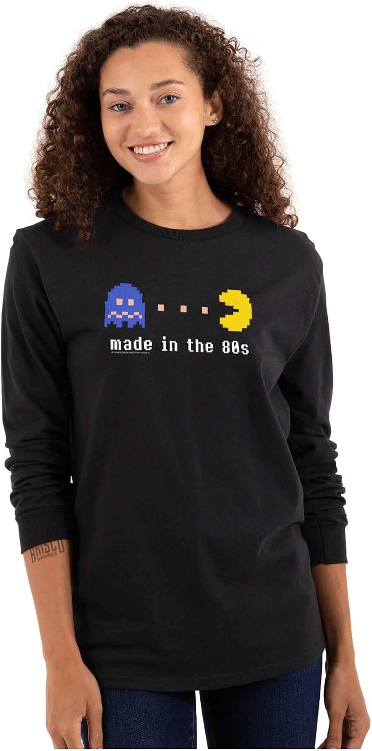 image:imagePacman Made in The 80s 1980s Kid Long Sleeve Tshirt Men WomenBlack