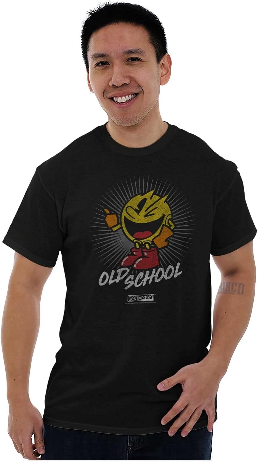 image:imagePacman Old School 1980s Video Game Graphic T Shirt Men or WomenBlack