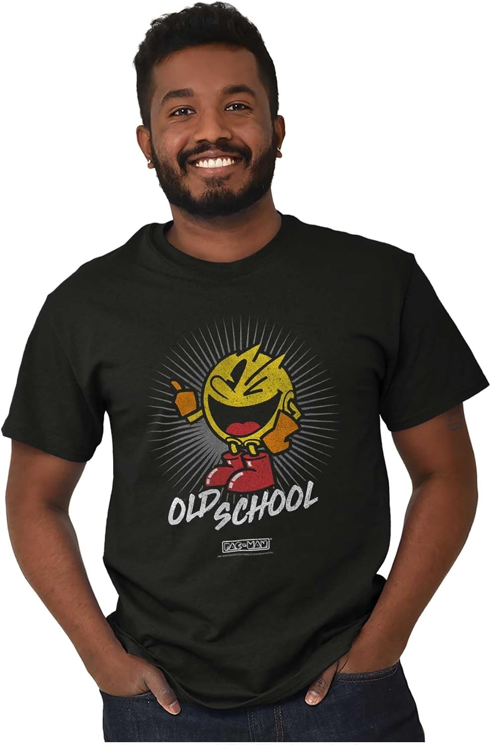 image:imagePacman Old School 1980s Video Game Graphic T Shirt Men or WomenBlack