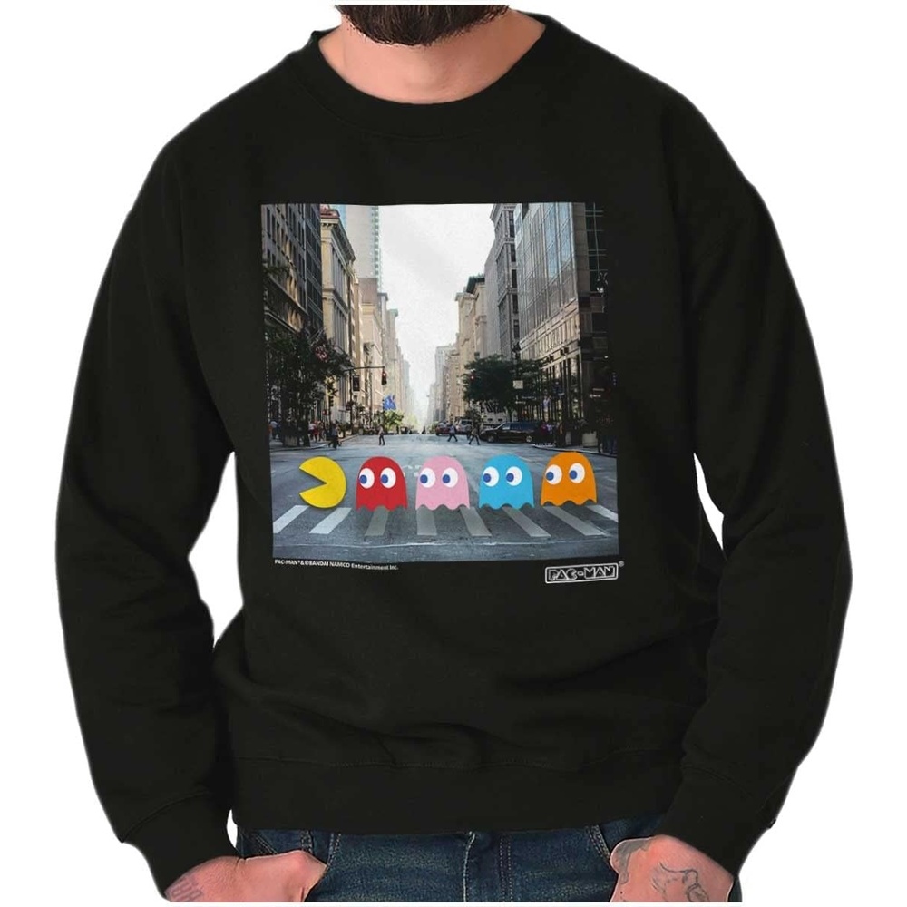 image:imageBrisco Brands PACMAN Ghosts Classic Rock Album Sweatshirt for Men or WomenBlack