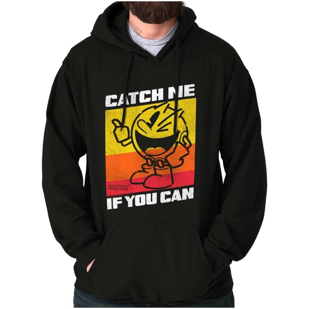 image:imageBrisco Brands Retro Catch PACMAN Funny Arcade Game Hoodie Sweatshirt Women MenBlack