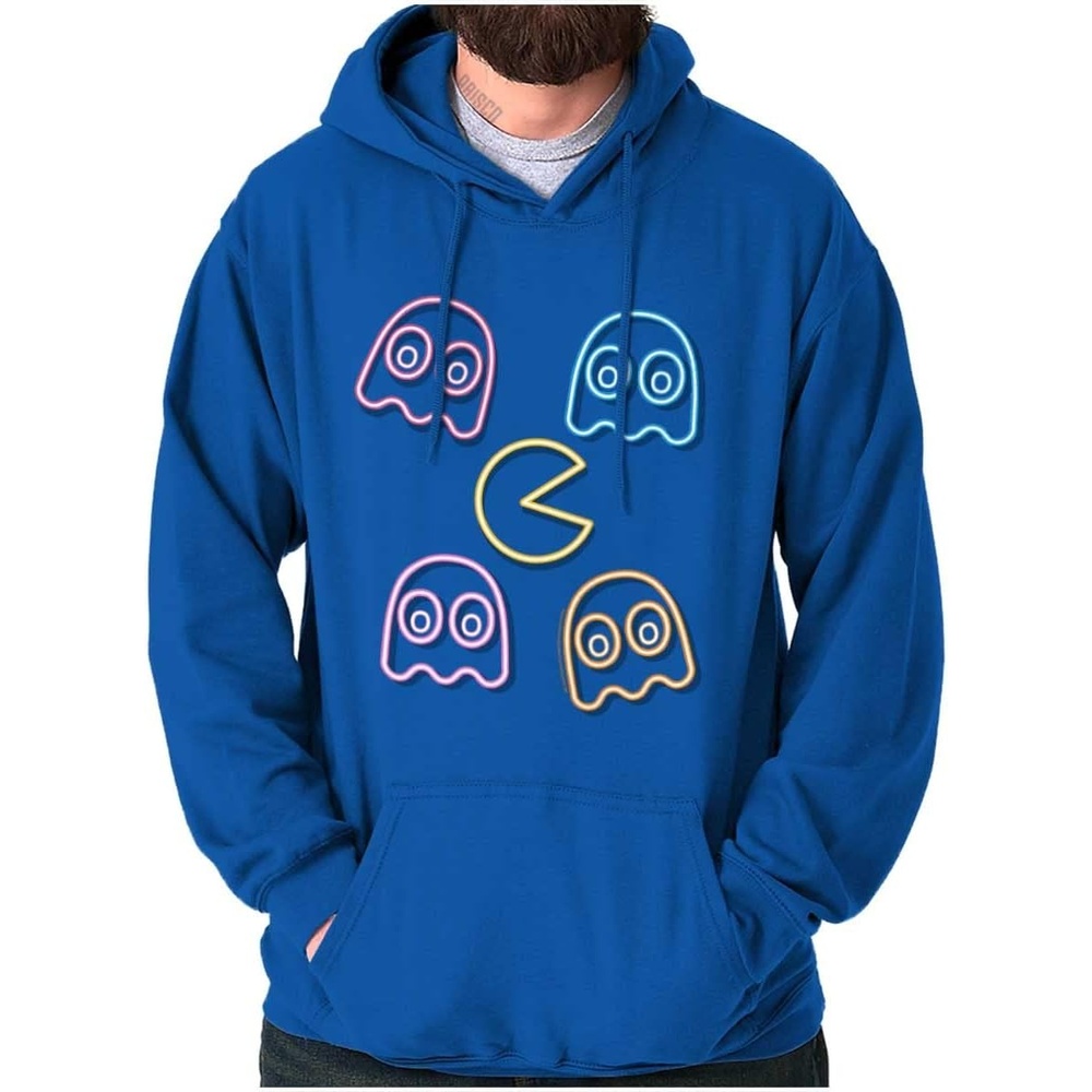 image:imageBrisco Brands Retro PACMAN Character Silhouettes Hoodie Sweatshirt Women MenRoyal