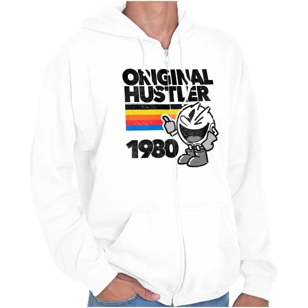 image:imageBrisco Brands Vintage Original Hustler PACMAN Game Zip Up Hoodie Mens Womens