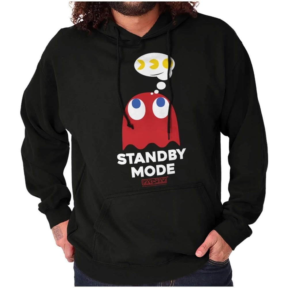 image:imagePACMAN Ghost Blinky Standby Mode Hoodie Sweatshirt Women MenBlack