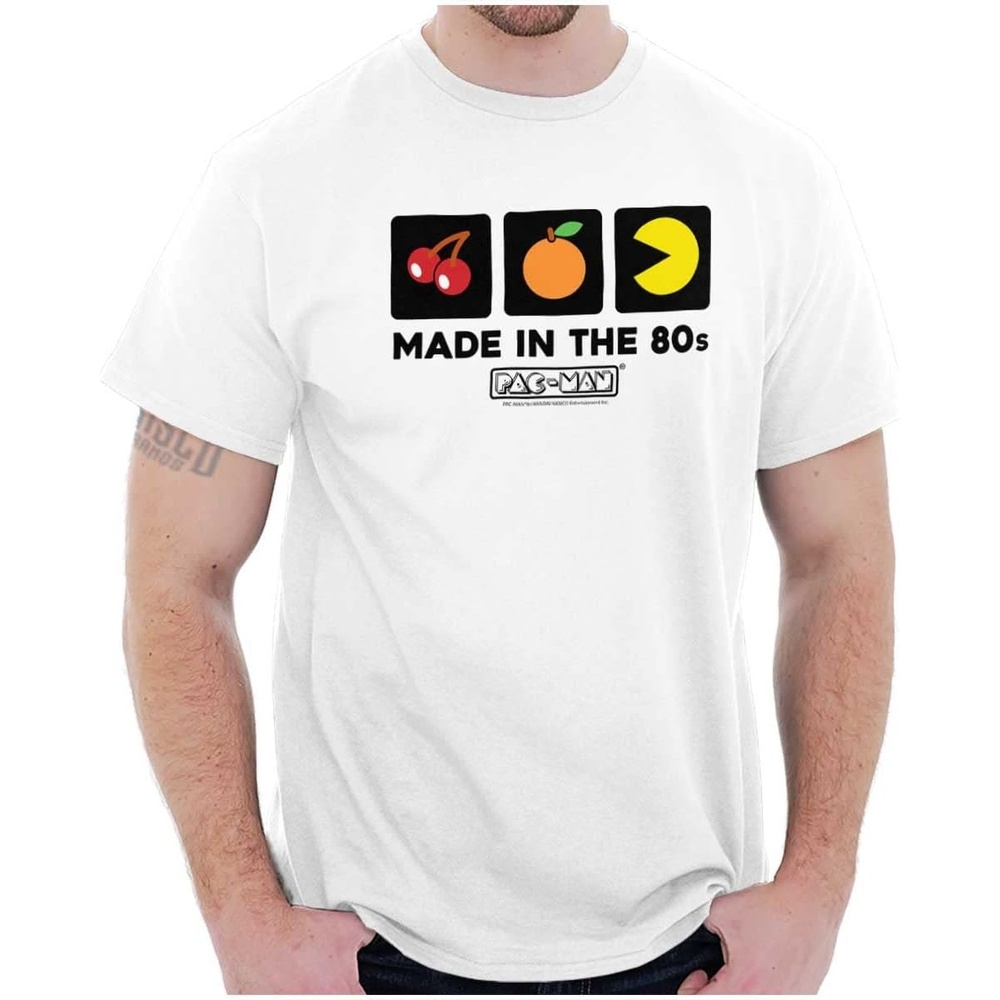 image:imagePacman Made in The 80s Vintage Graphic T Shirt Men or WomenWhite