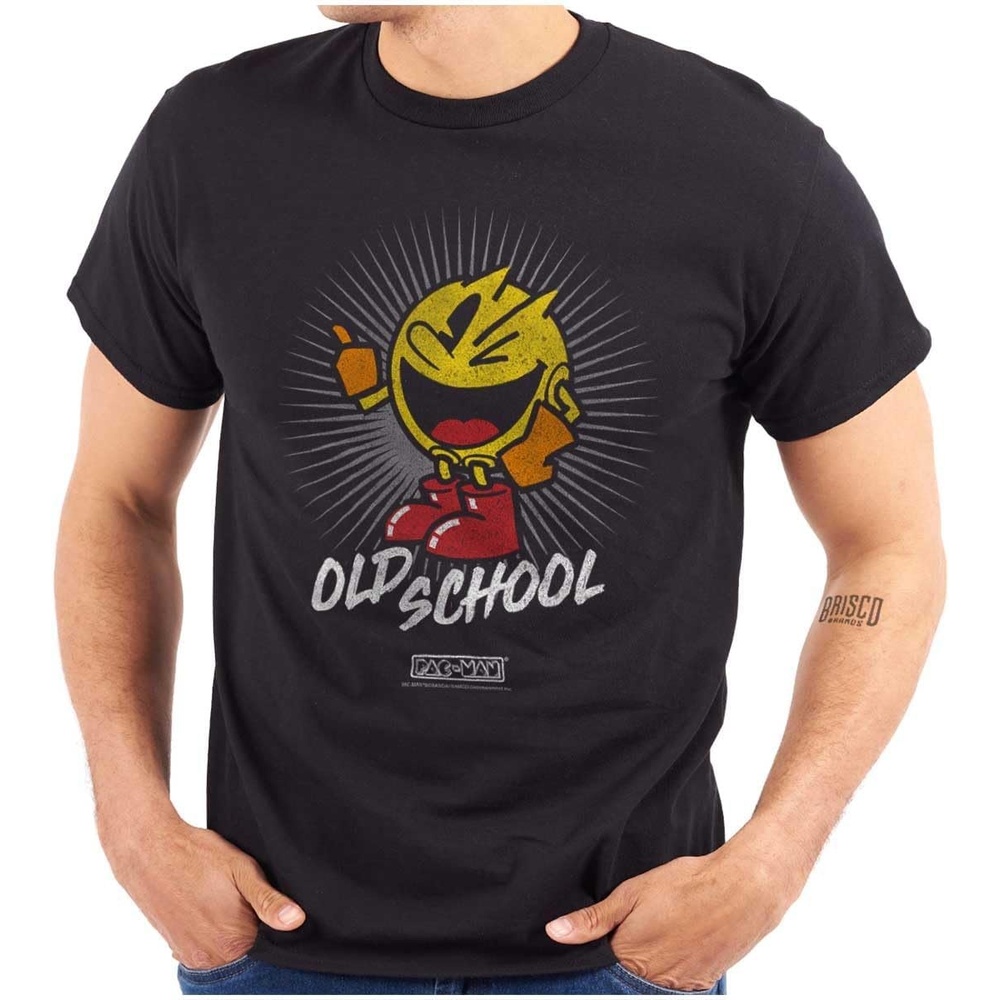 image:imagePacman Old School 1980s Video Game Graphic T Shirt Men or WomenBlack