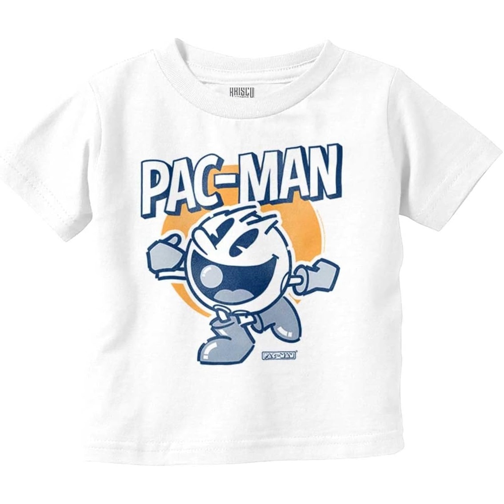 image:imageVintage Pacman Arcade Game Nostalgic Toddler Boy Girl T ShirtWhite
