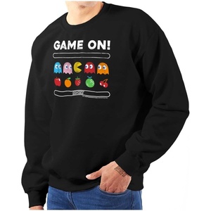 Brisco Brands Game On Vintage 80s PACMAN Gamer Sweatshirt for Men or Women(Black)