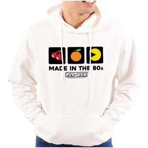 Brisco Brands PACMAN Made in the 80s Vintage Hoodie Sweatshirt Women Men(White)