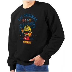 Brisco Brands PACMAN the Original Player Funny 80s Sweatshirt for Men or Women(Black)