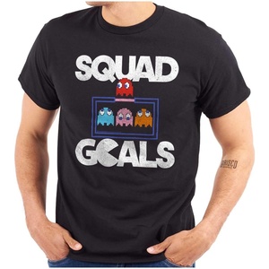 Brisco Brands Pacman Ghosts Squad Goals BFF Besties Graphic T Shirt Men or Women(Black)