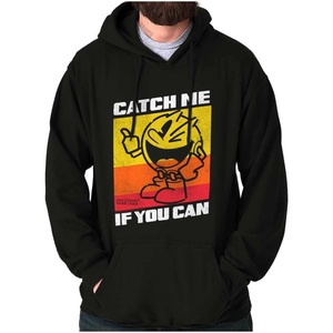 Brisco Brands Retro Catch PACMAN Funny Arcade Game Hoodie Sweatshirt Women Men(Black)