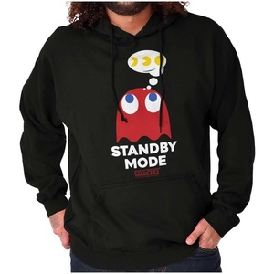 PACMAN Ghost Blinky Standby Mode Hoodie Sweatshirt Women Men(Black)