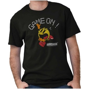 Pacman Game On Retro 1980s Gaming Graphic T Shirt Men or Women(Black)