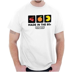Pacman Made in The 80s Vintage Graphic T Shirt Men or Women(White)