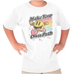 Pacman Vintage Make Your Own Path Crewneck T Shirts Boy Girl