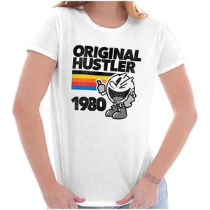 Vintage Original Hustler Pacman Game Womens Slim Fit Graphic Tee
