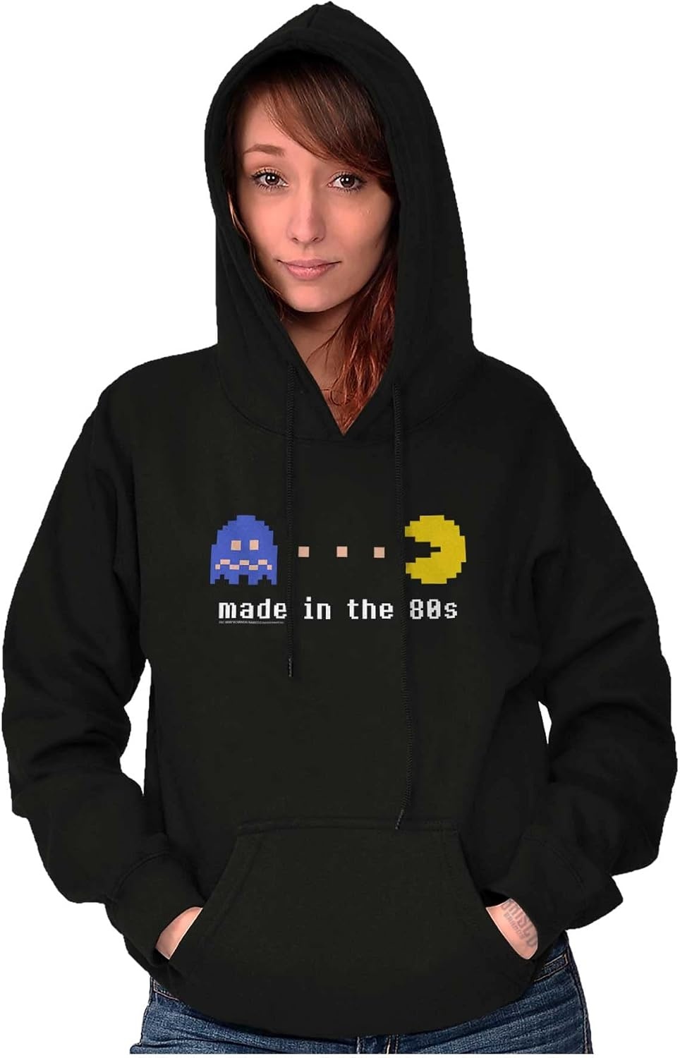 image:imageBrisco Brands PACMAN Made in the 80s 1980s Kid Hoodie Sweatshirt Women MenBlack