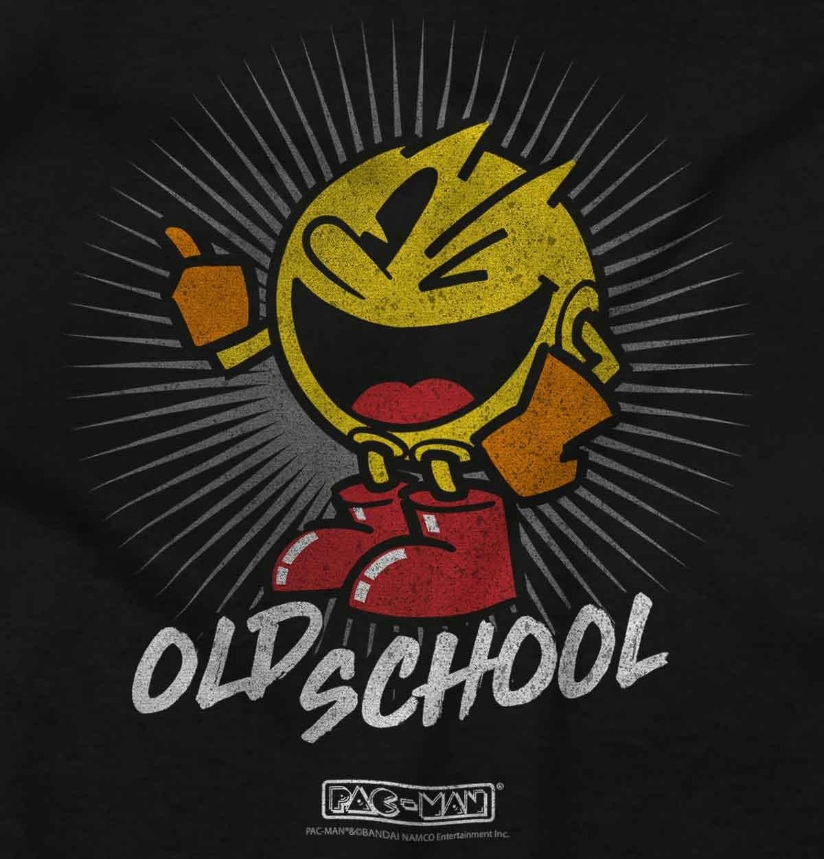 image:imageBrisco Brands PACMAN Old School 1980s Video Game Hoodie Sweatshirt Women MenBlack