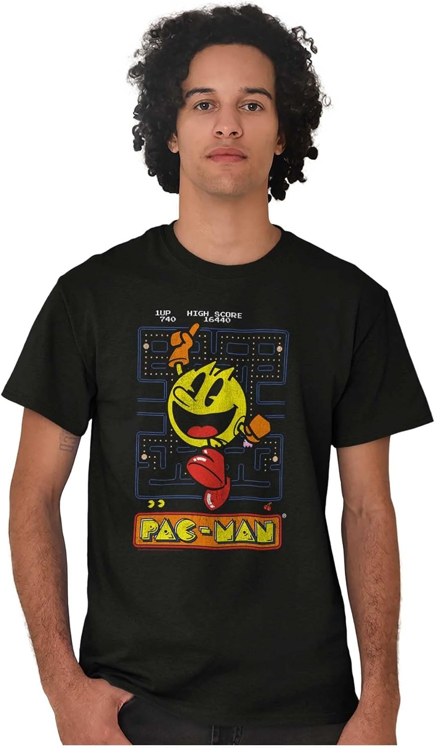 image:imageBrisco Brands Pacman High Score Graphic T Shirt Men or WomenBlack