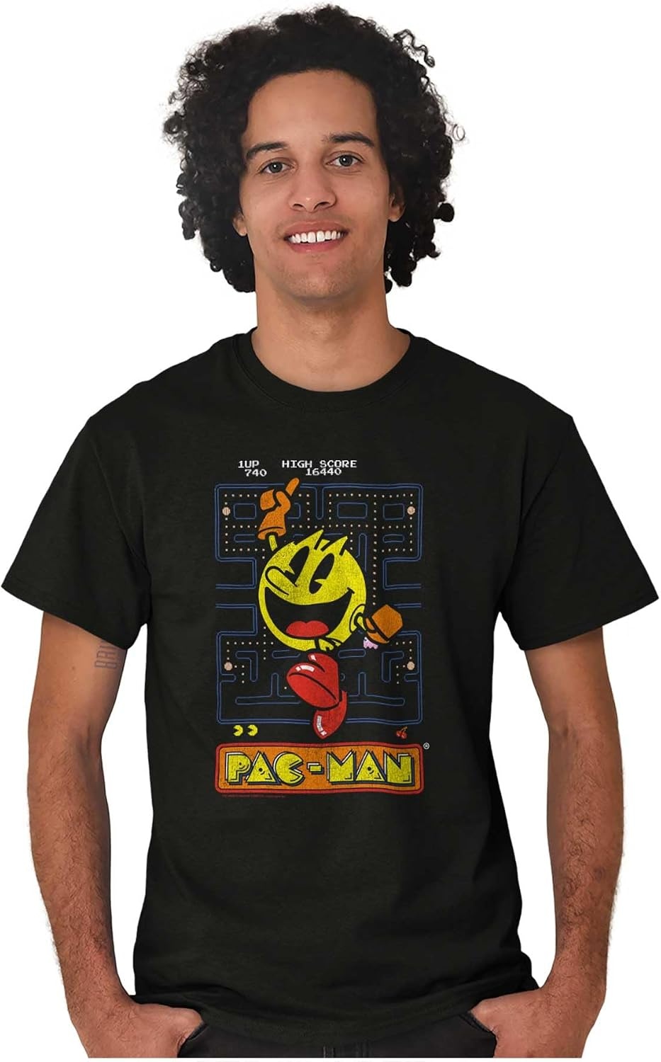 image:imageBrisco Brands Pacman High Score Graphic T Shirt Men or WomenBlack