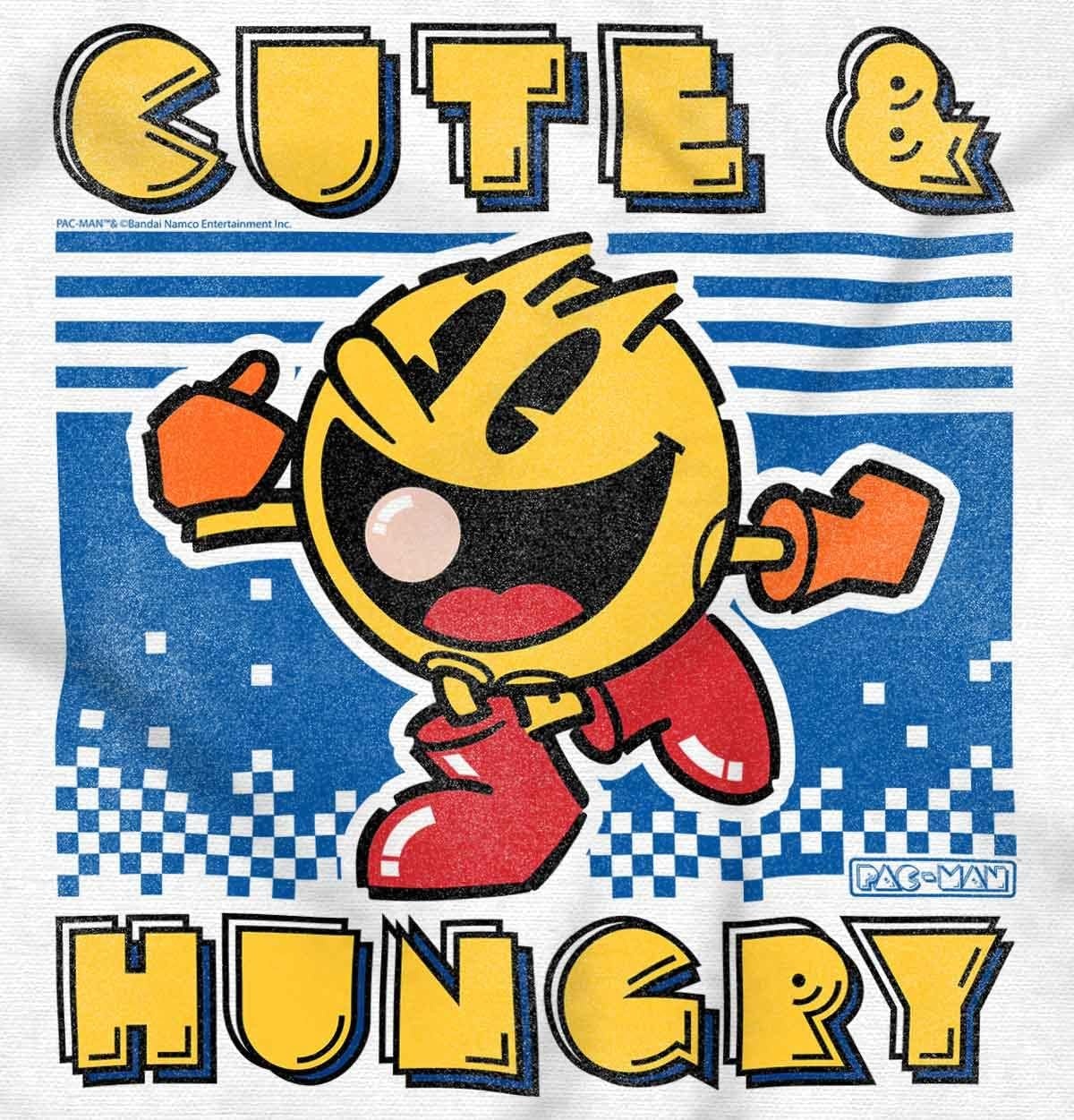 image:imageBrisco Brands Retro Cute Hungry Funny PACMAN Game Women Crewneck SweatshirtWhite