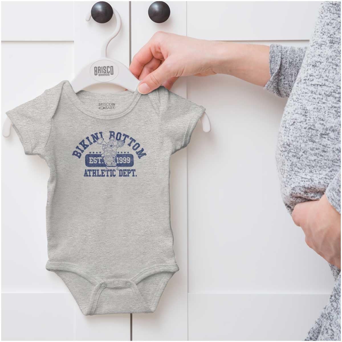 image:imageBrisco Brands SpongeBob Bikini Bottom Athletes Baby Romper Boys or GirlsHeather