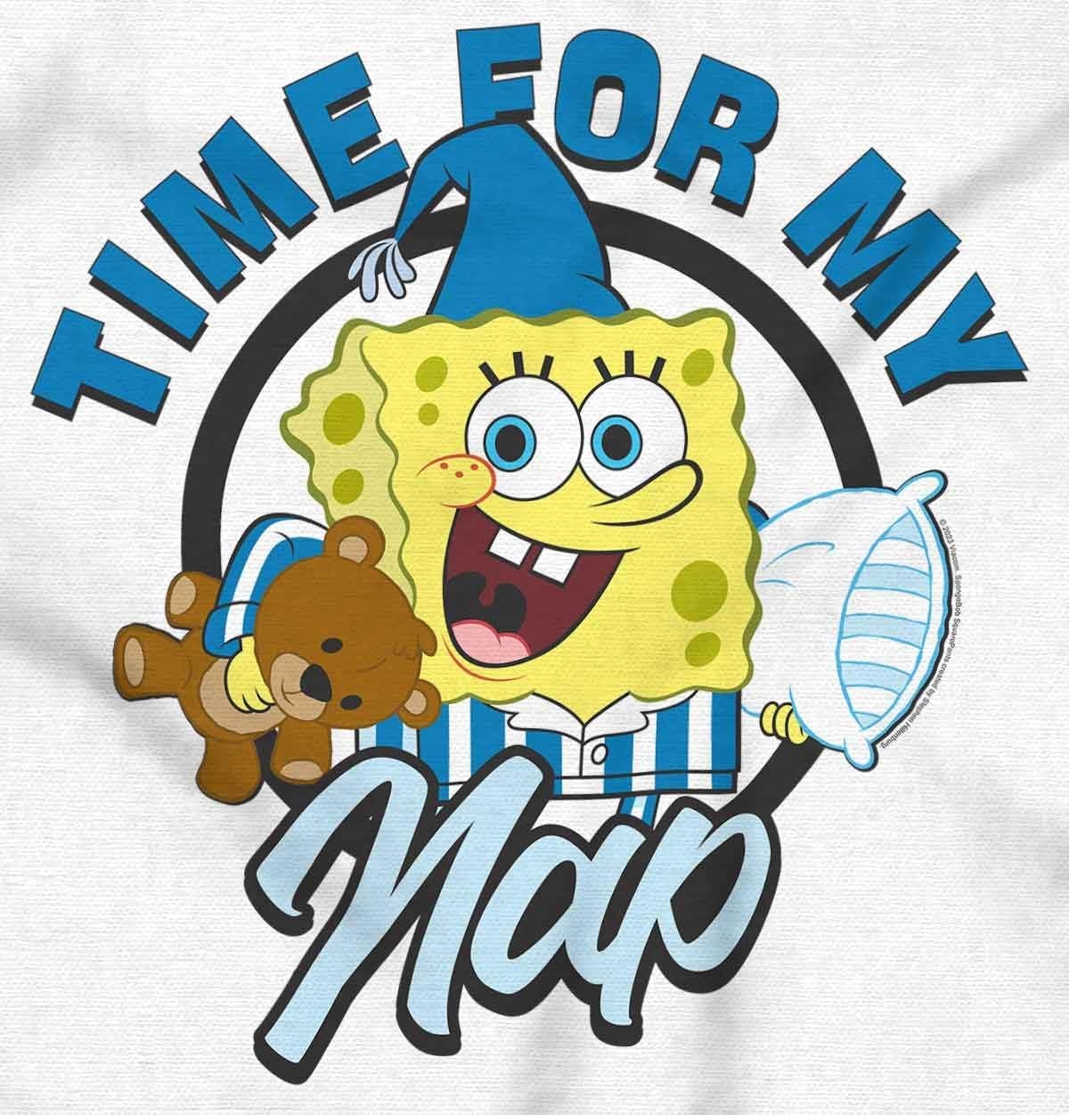 image:imageBrisco Brands SpongeBob Cartoon Time for My Nap Baby Romper Boys or GirlsWhite