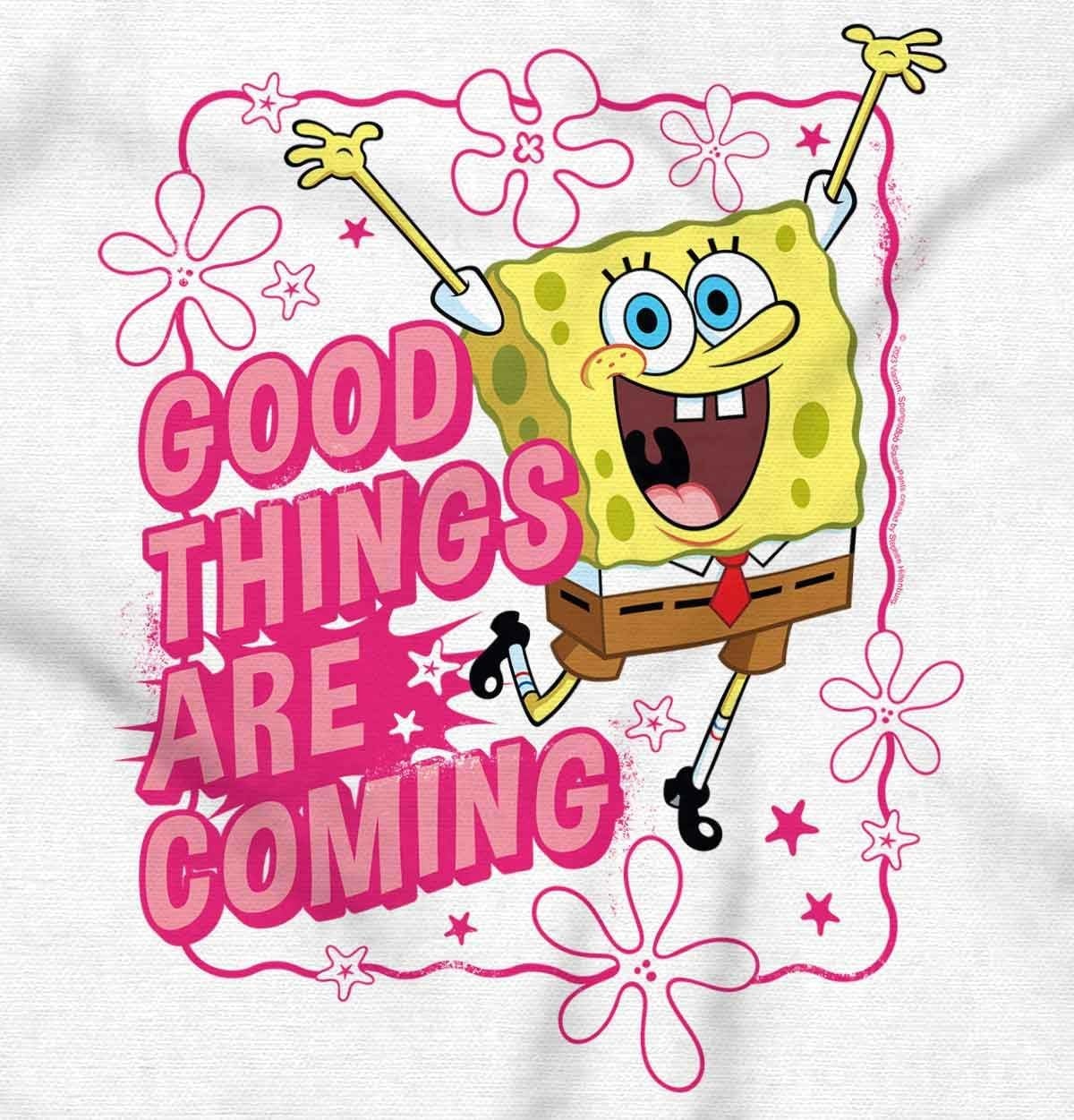 image:imageBrisco Brands SpongeBob Good Things Are Coming Baby Romper Boys or GirlsWhite