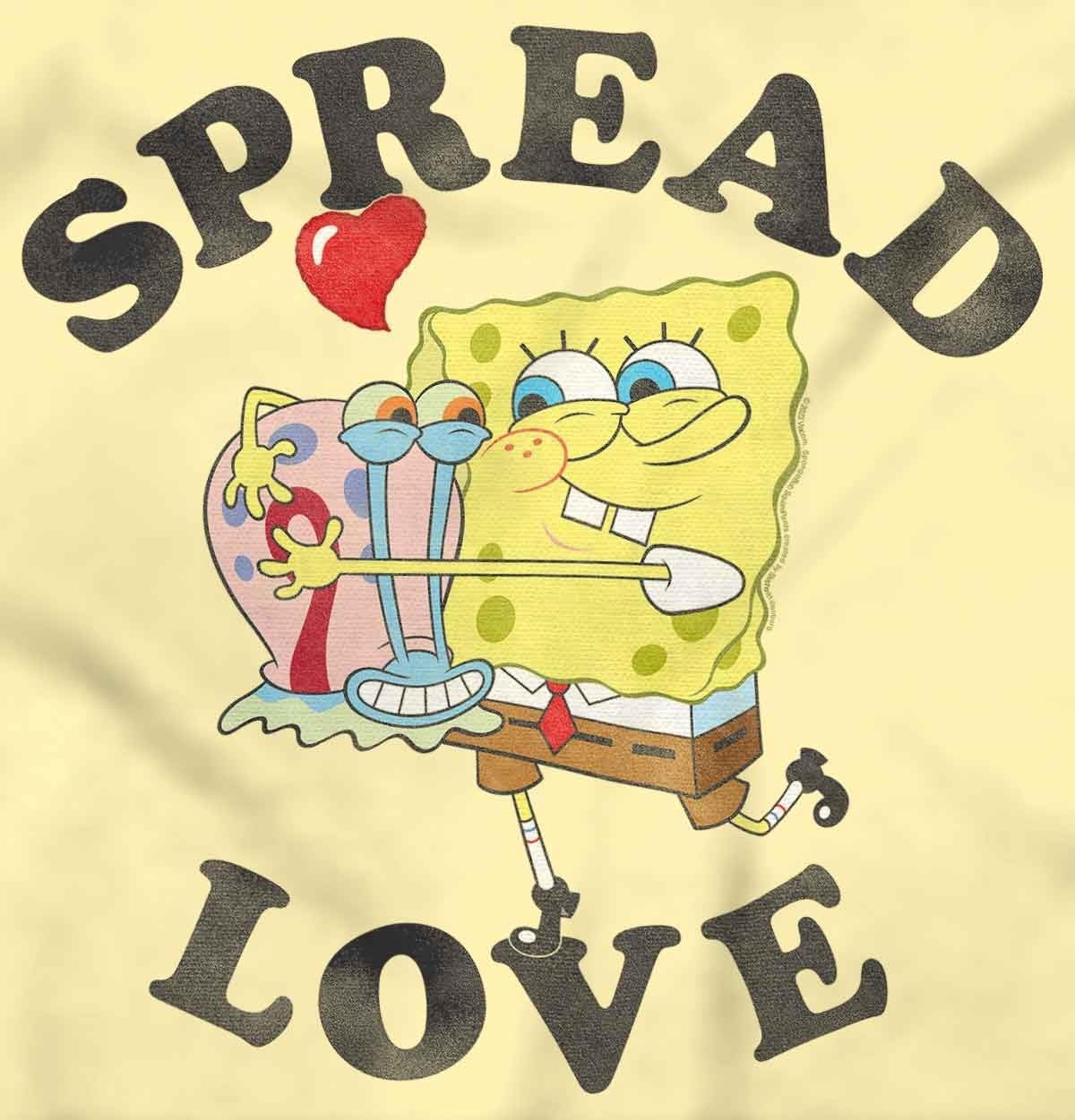 image:imageBrisco Brands SpongeBob Motivational Spread Love Baby Romper Boys or GirlsBanana