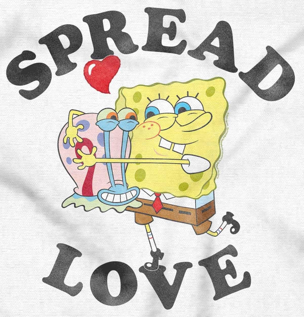 image:imageBrisco Brands SpongeBob Motivational Spread Love Baby Romper Boys or GirlsWhite