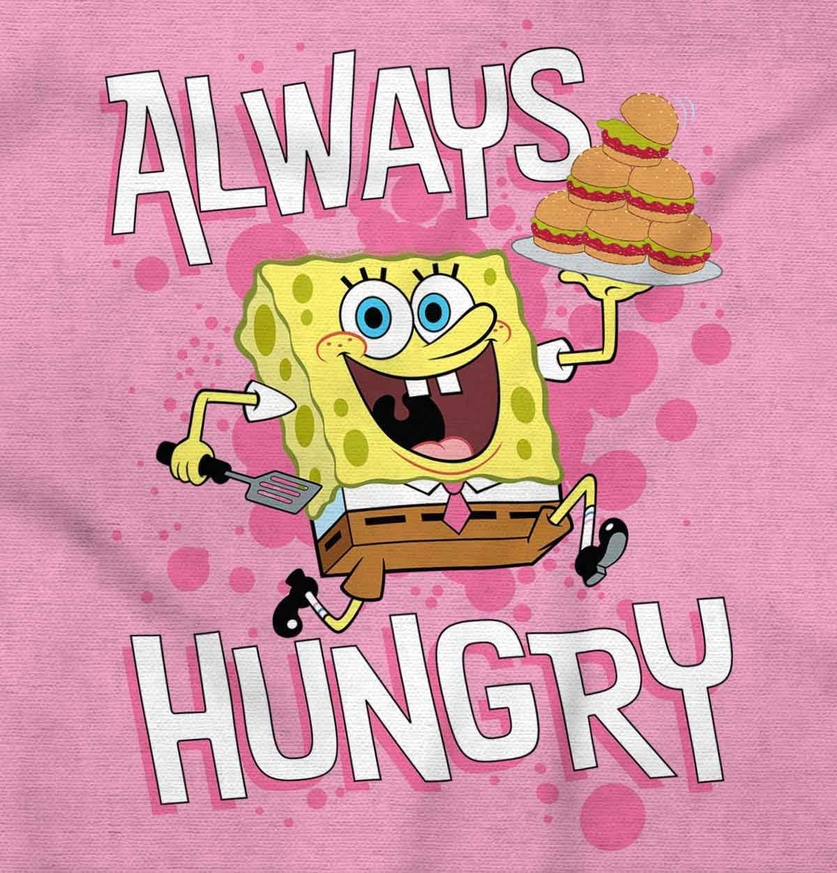 image:imageFunny Spongebob Cartoon Always Hungry Toddler Boy Girl T ShirtPink