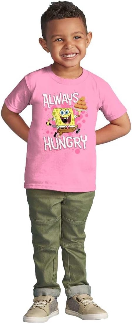 image:imageFunny Spongebob Cartoon Always Hungry Toddler Boy Girl T ShirtPink