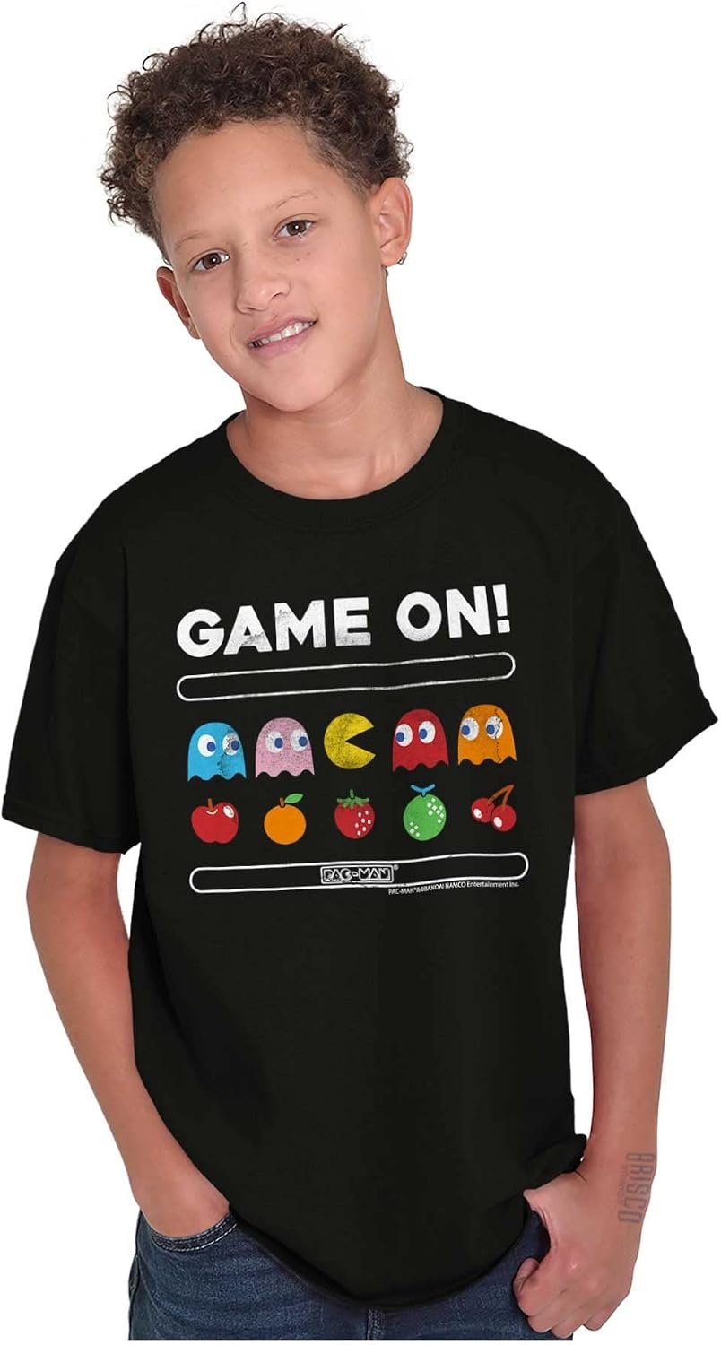 image:imageGame On Vintage 80s Pacman Gamer Crewneck T Shirts Boy GirlBlack