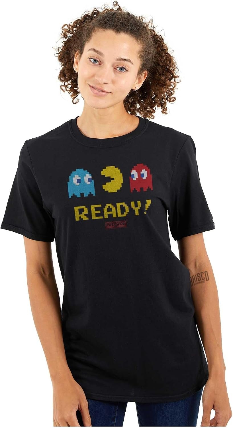image:imagePacman 1980s Vintage Video Game Graphic T Shirt Men or WomenBlack