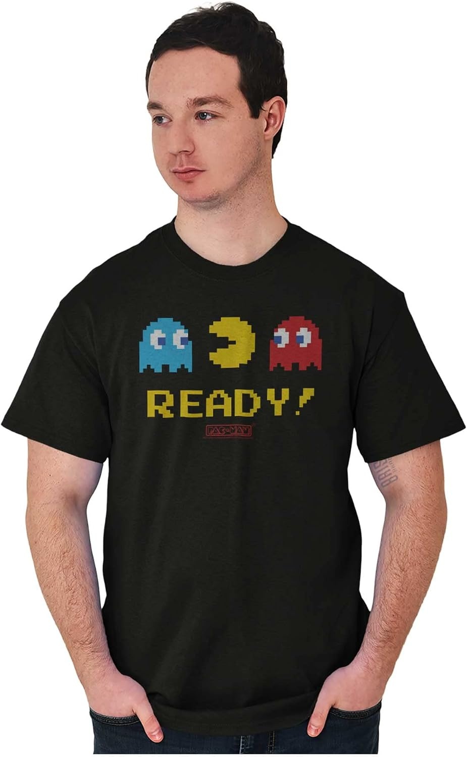 image:imagePacman 1980s Vintage Video Game Graphic T Shirt Men or WomenBlack