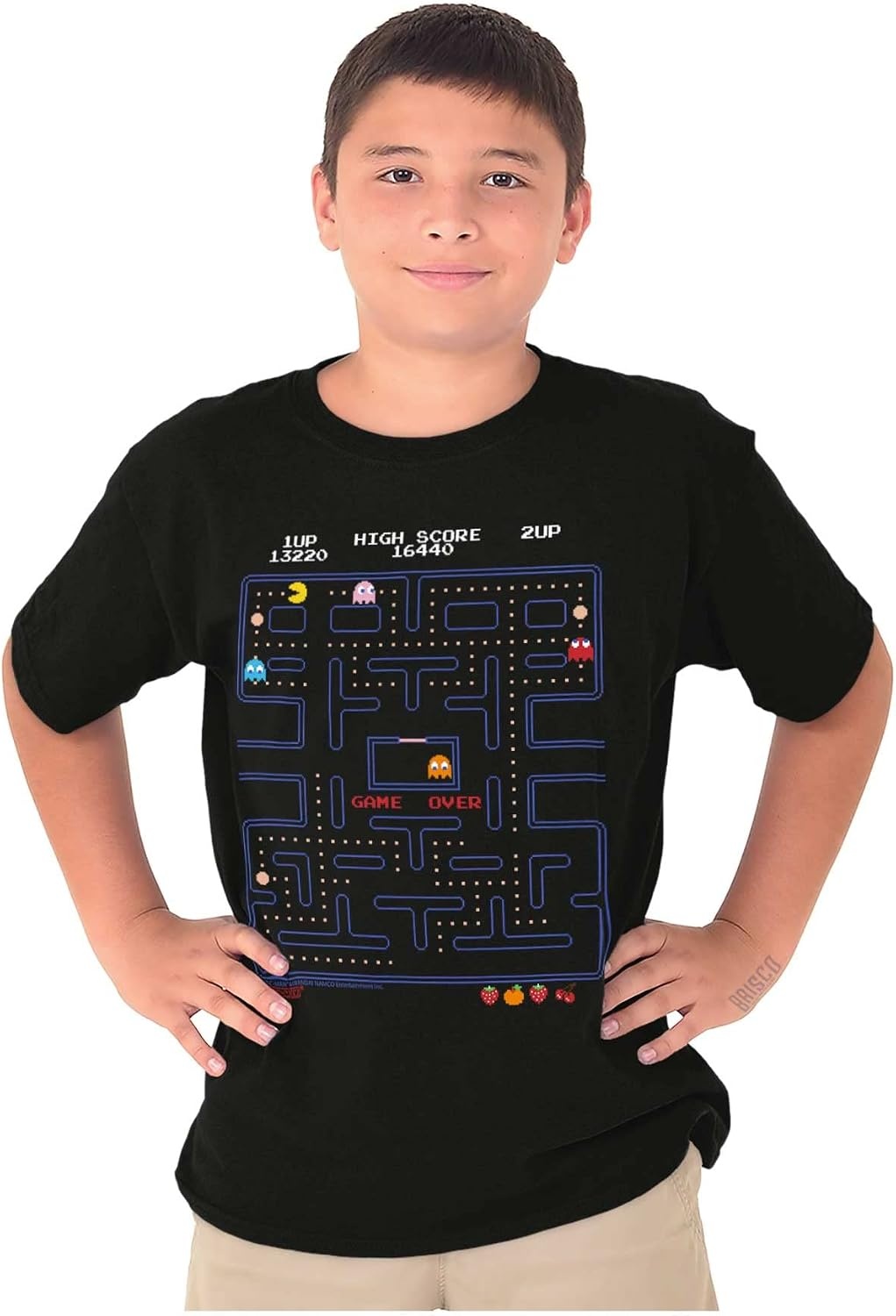 image:imagePacman Game Over Retro Video Gaming Crewneck T Shirts Boy Girl